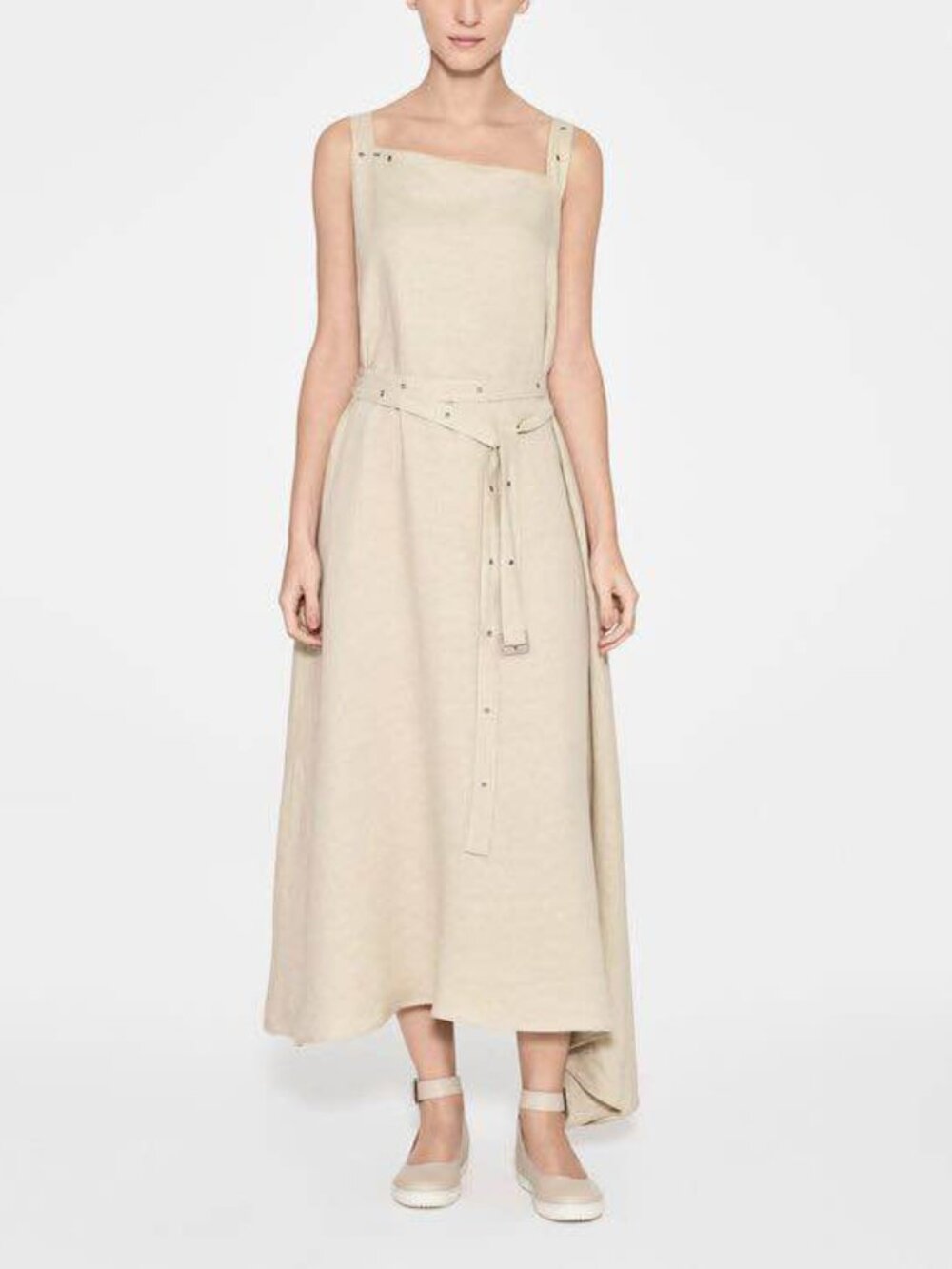 Sarah Pacini made in Italy linen khaki dress Size 1 (small)